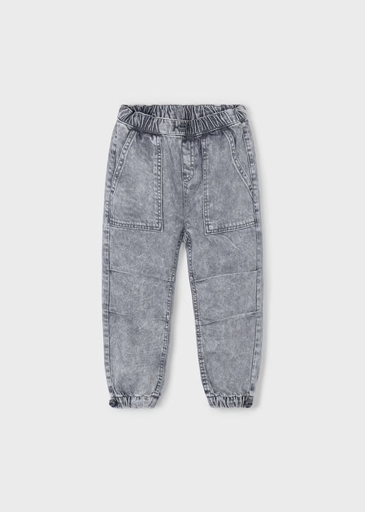Mayoral - Gray Parachute Denim Pants