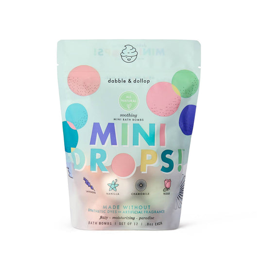 Dabble & Dollop® - Mini Drops® Bath Bombs - All-Natural Soothing Scents