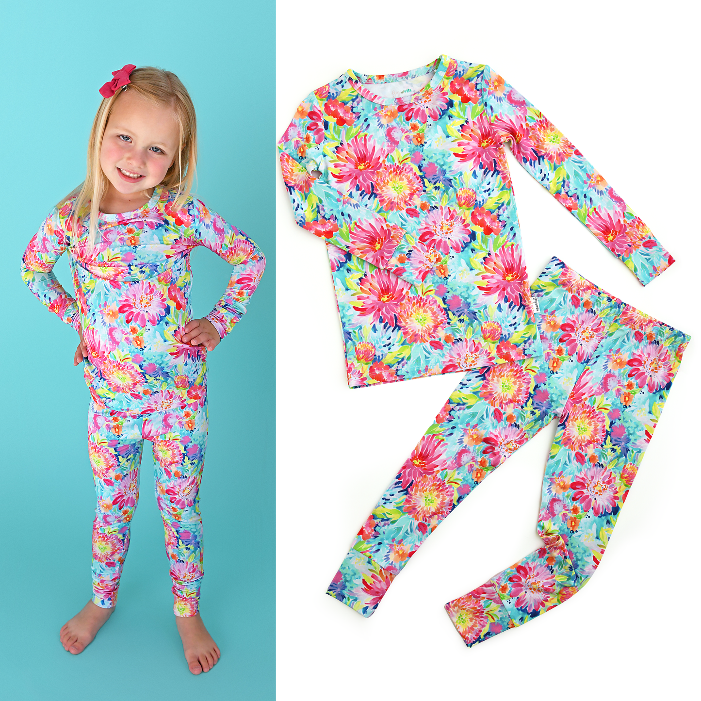Gigi and Max - Bianca TWO PIECE - NO BUTTON Bamboo Sleepies Little Kid