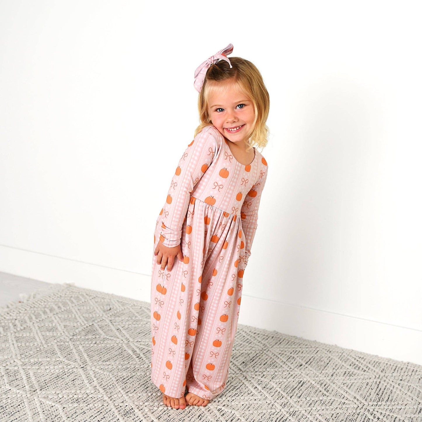Gigi and Max - Reagan WIDE LEG ROMPER Bamboo Pumpkin Kids Outfit