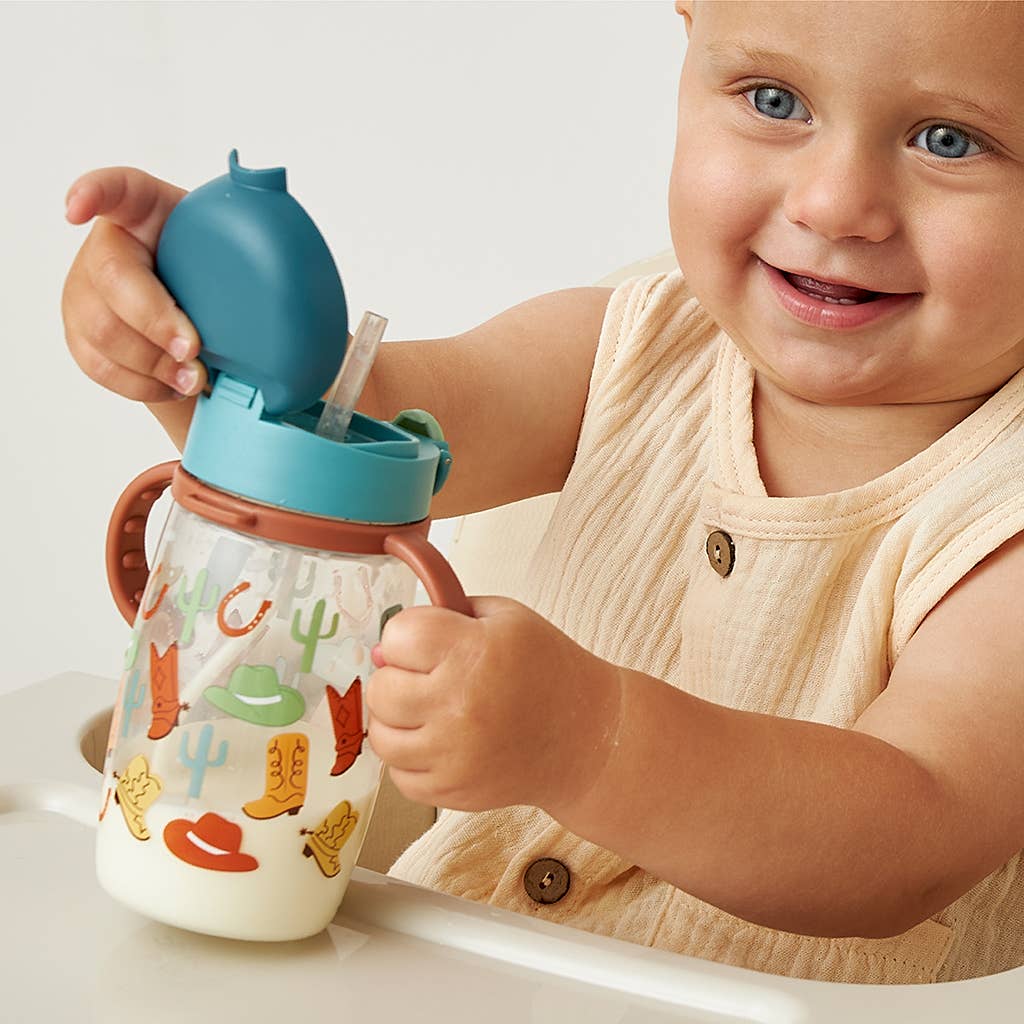 Itzy Ritzy -  Itzy Sips™ - Straw Cup With Snap-Close Lid: Giddy Up!