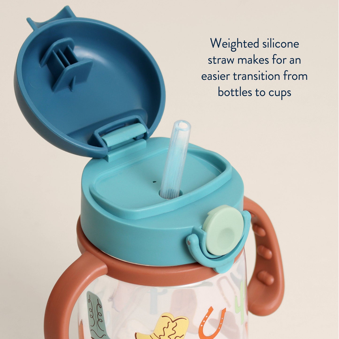 Itzy Ritzy -  Itzy Sips™ - Straw Cup With Snap-Close Lid: Giddy Up!