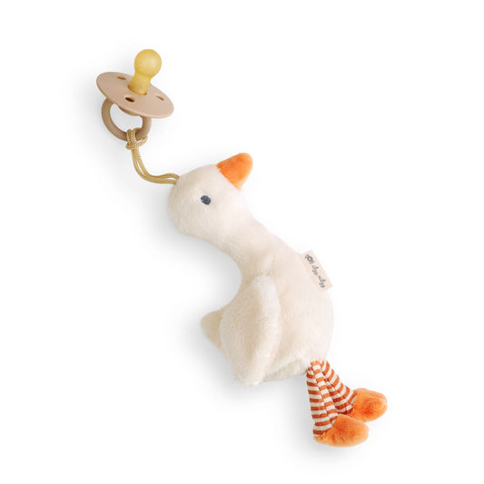 Itzy Ritzy - Bitzy Pal Natural Rubber Pacifier & Plush: Goose