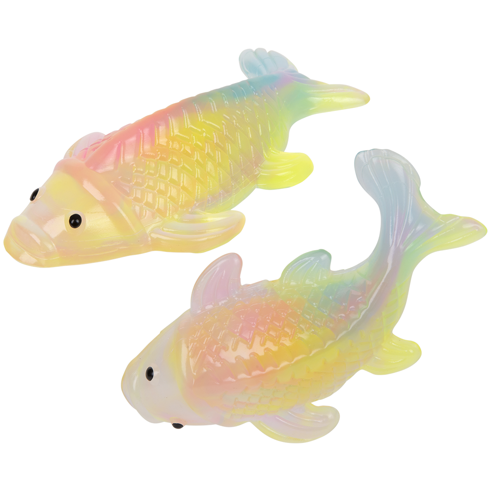 The Toy Network - (T) 4.5" STICKY RAINBOW KOI FISH Squish