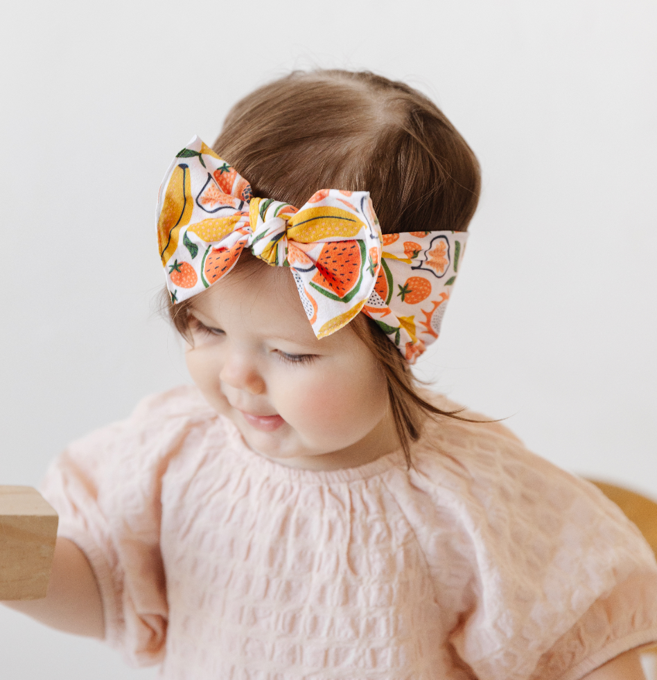 Baby Bling Bows - Baby Bling® Fall Printed Knot soft nylon headband: Autumn Field