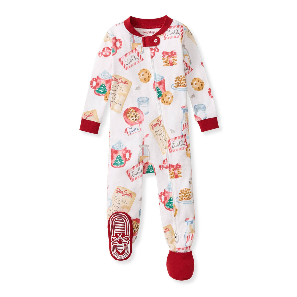 Burt's Bees Baby - Cookies For Santa Organic Cotton Sleeper Footed (Toddler)