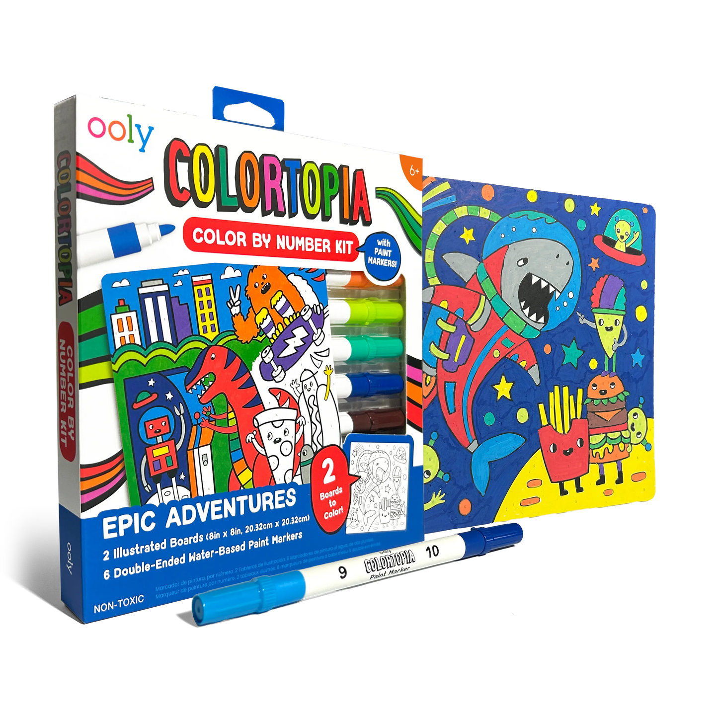 OOLY - Colortopia: Paint Marker By Number Kit - Epic Adventures