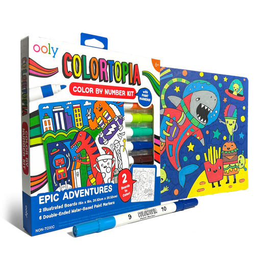 OOLY - Colortopia: Paint Marker By Number Kit - Epic Adventures