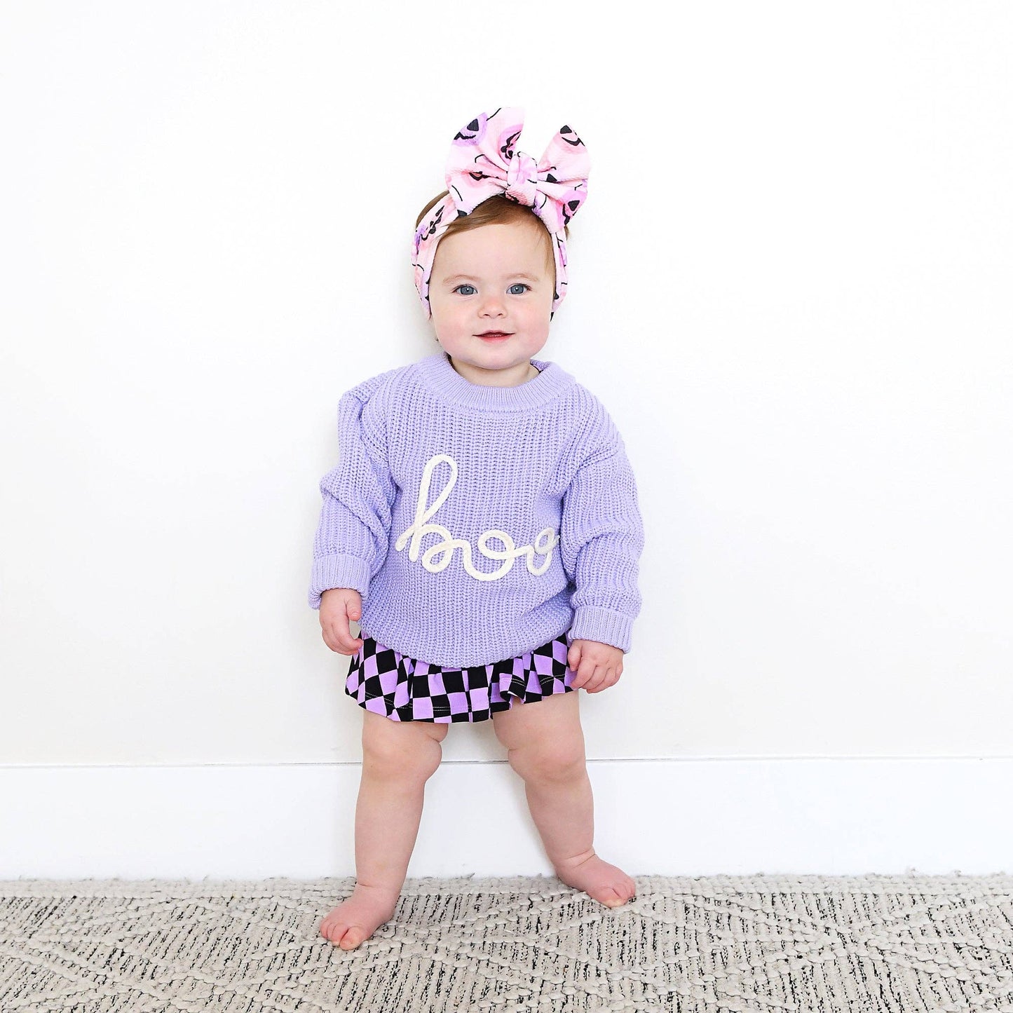 Gigi and Max - BOO Purple Knit Sweater - Halloween
