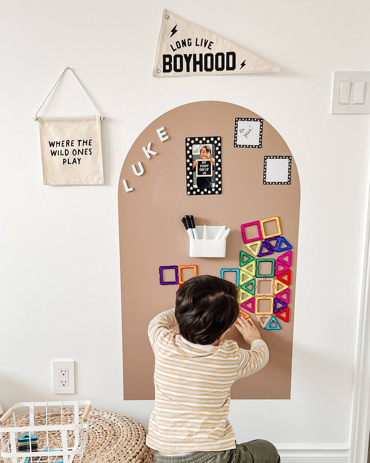 Cherrypick - Magic Playwall - ORIGINAL Arch Magnetic Wall Decal for Kids: Blush