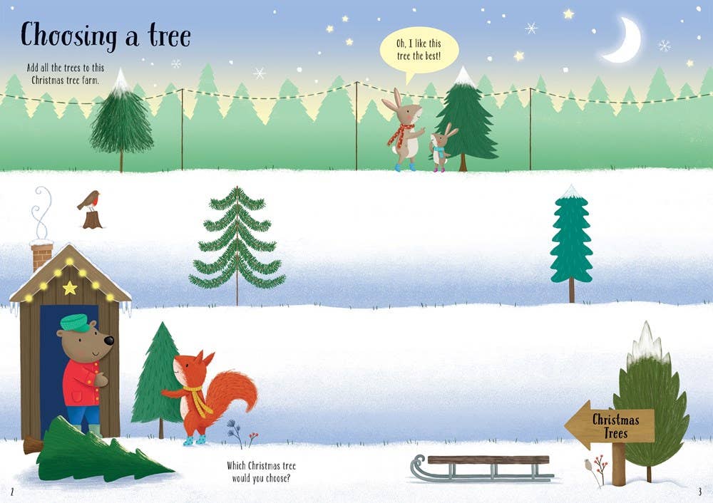 HarperCollins - Sparkly Christmas Trees : Usborne Book