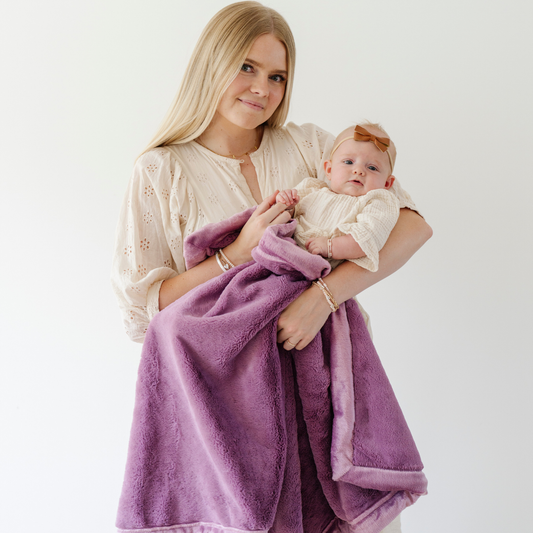 Saranoni - LUSH RECEIVING BLANKETS: Aubergine