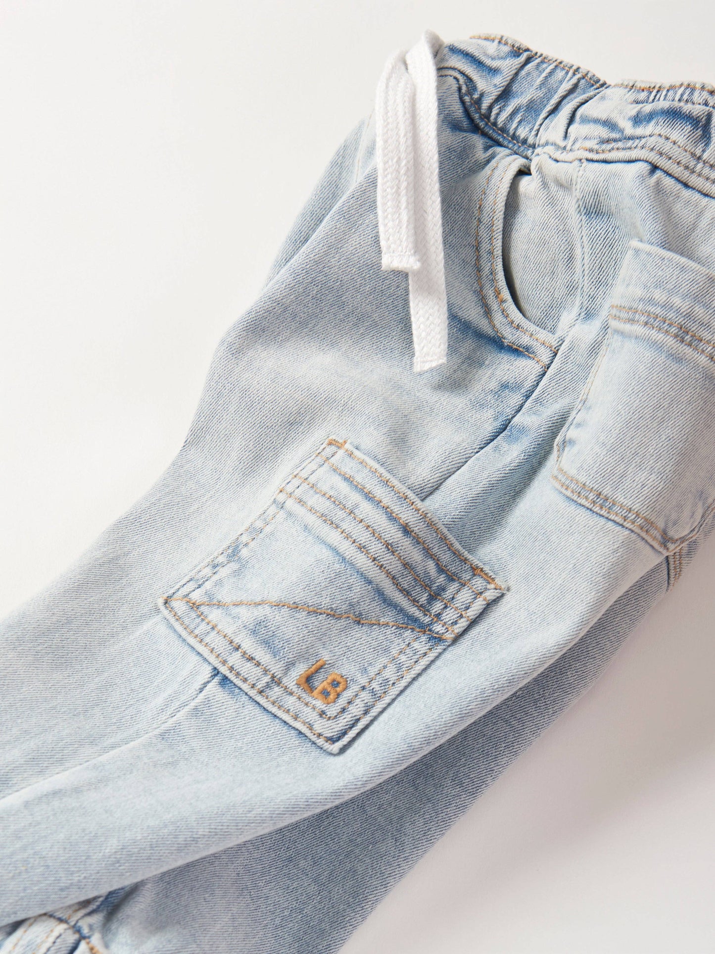 Little Bipsy - Cargo Denim Jogger - Light Wash