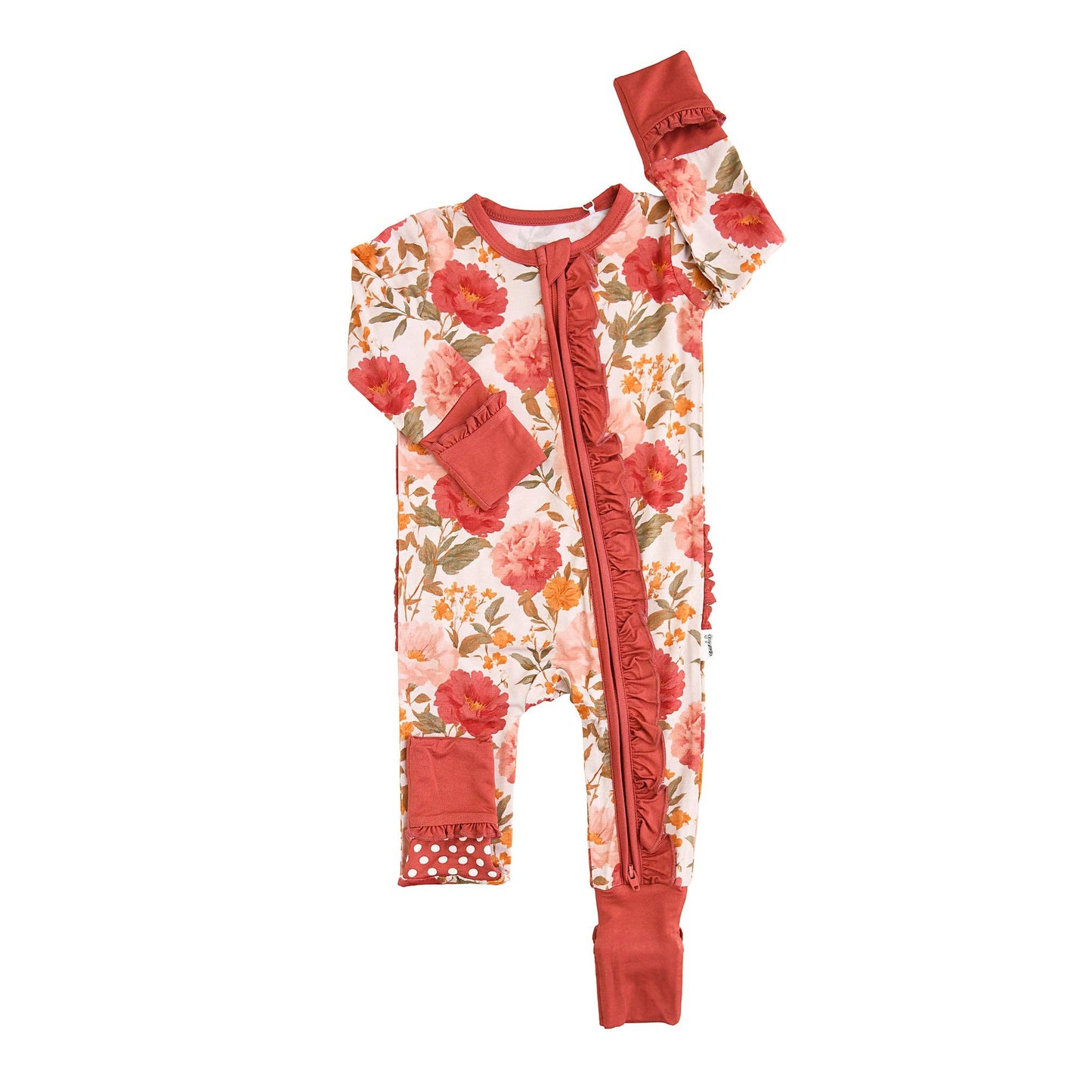 Gigi and Max - Felicity - Zip Ruffle Bamboo Romper PJ