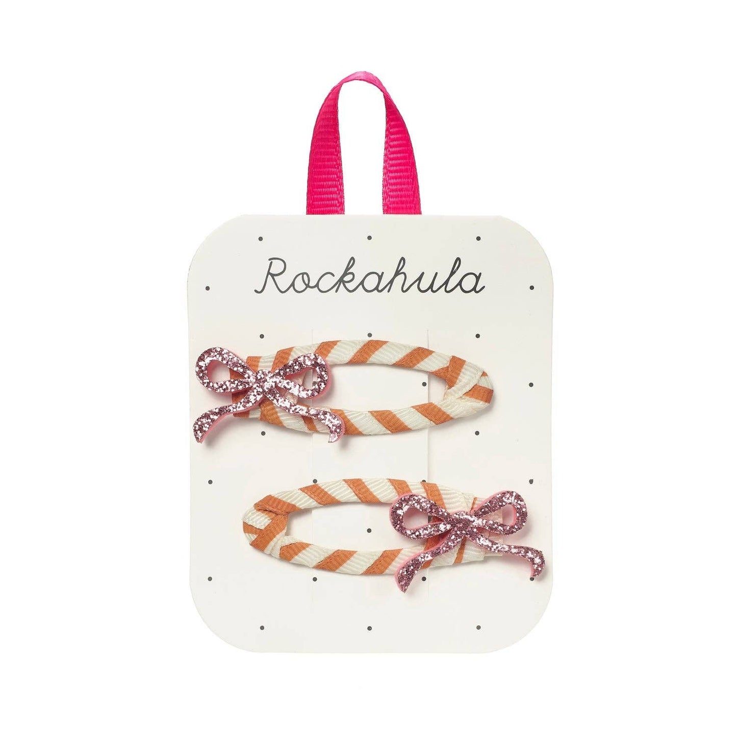 Rockahula Kids US - Stripy Glitter Bow Clips