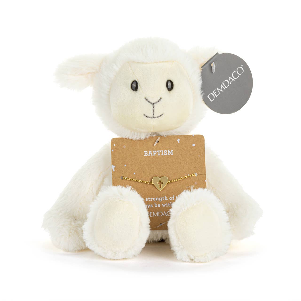 DEMDACO - Baptism Lamb + Bracelet - 8in