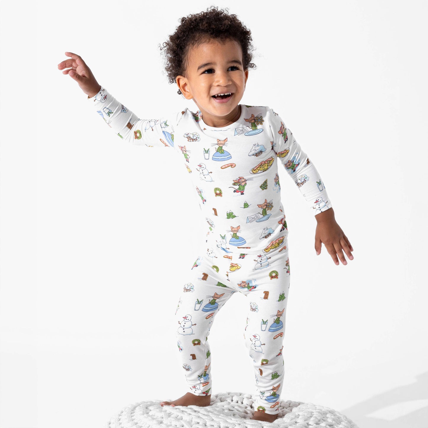 Bellabu Bear - If You Give A Mouse A Cookie Christmas Bamboo Kids Pajamas