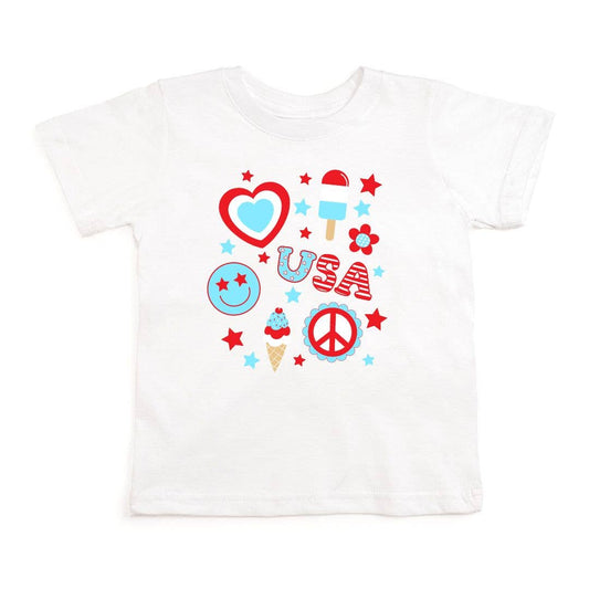 Sweet Wink - USA Doodle Short Sleeve T-Shirt