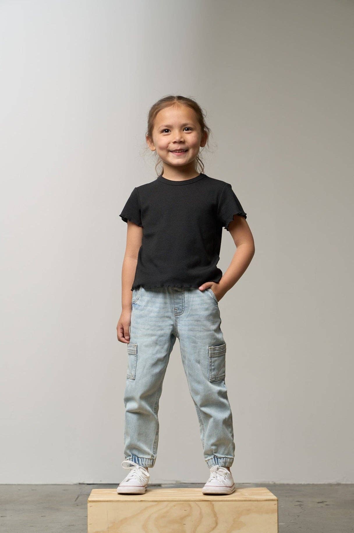 Little Bipsy - Cargo Denim Jogger - Light Wash