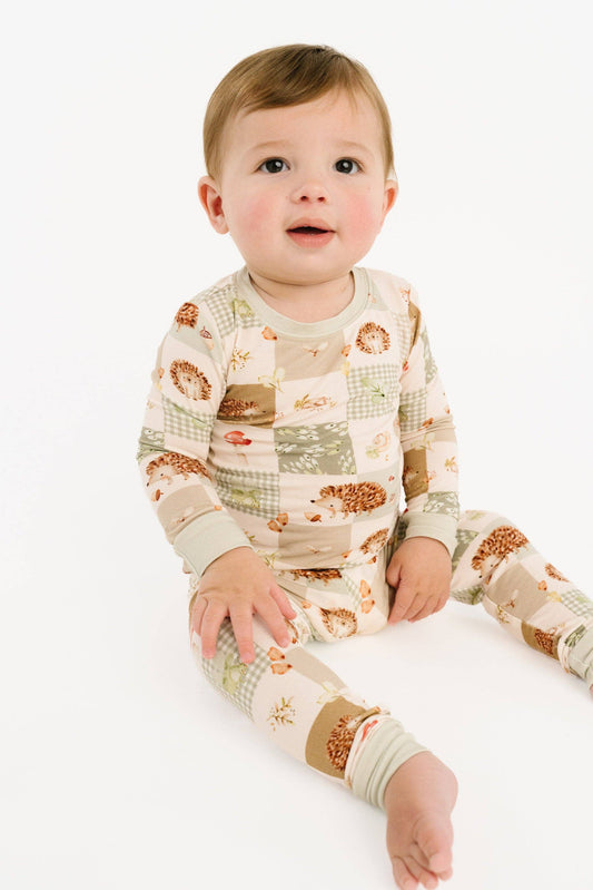 Little One Shop - Hedgehog Patchwork Bamboo PJ Set