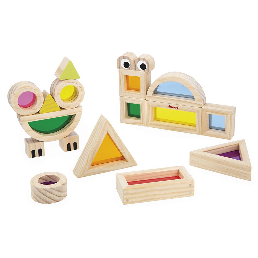 Janod - Sensory Translucent Stacking Blocks