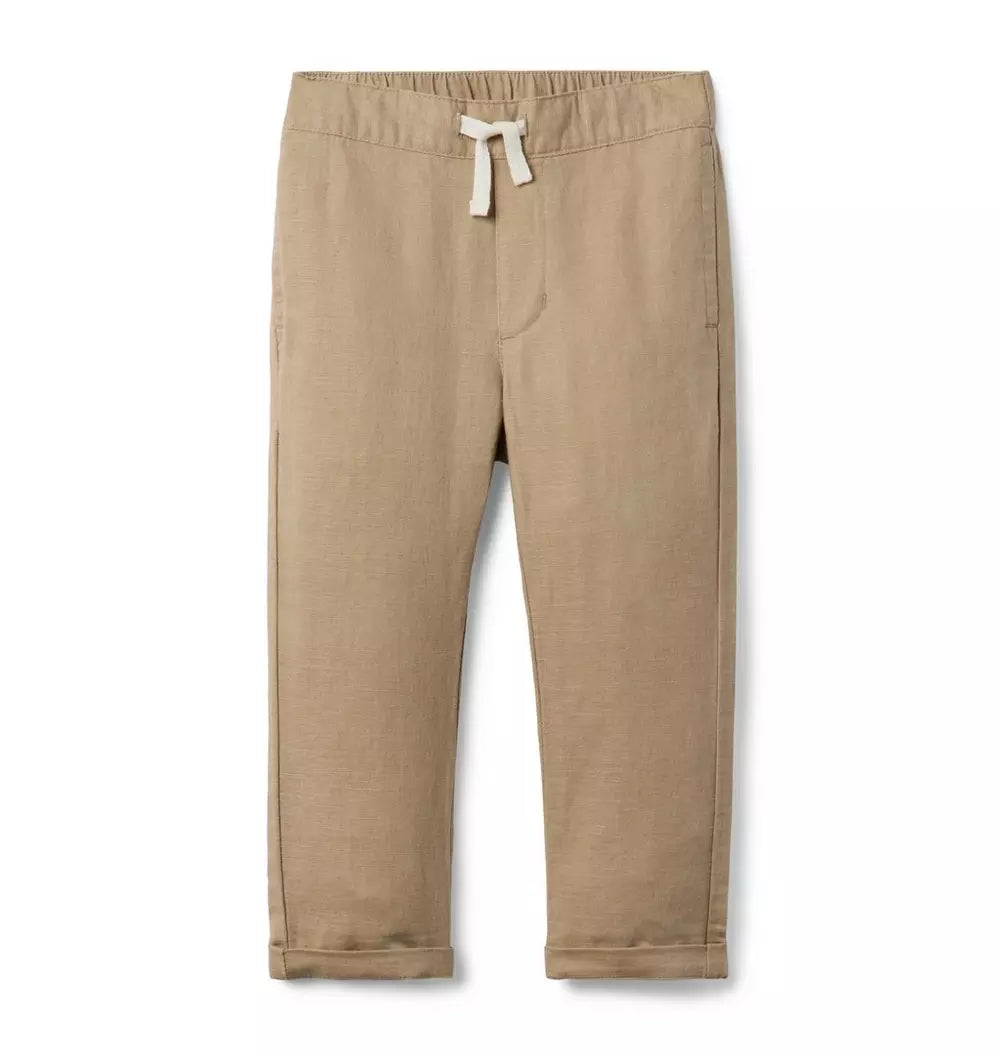 Janie and Jack - Khaki Linen Pants