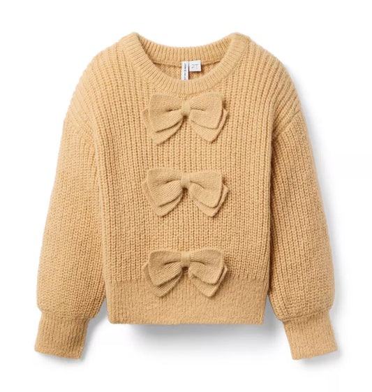 Janie and Jack - Caramel Cozy Bow Sweater