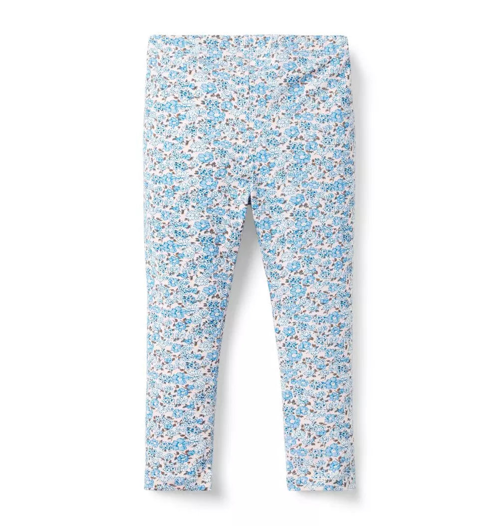 Janie and Jack - Hyacinth Blue Ditsy Floral Everyday Legging