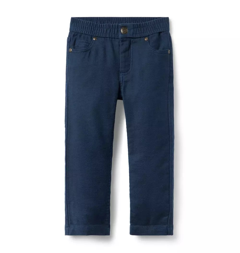 Janie and Jack - Asteroid Blue Twill Tapered Pant