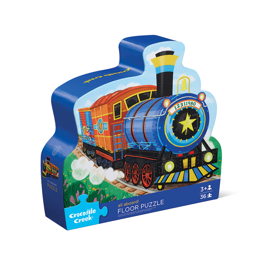Crocodile Creek - 36pc Foil Shaped Box Puzzle - All Aboard