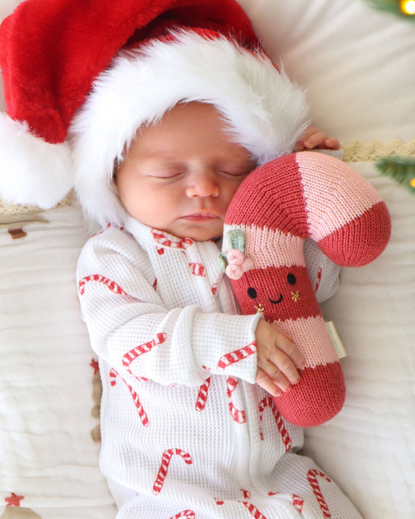 cuddle+kind - Baby candy cane (blush stripe)