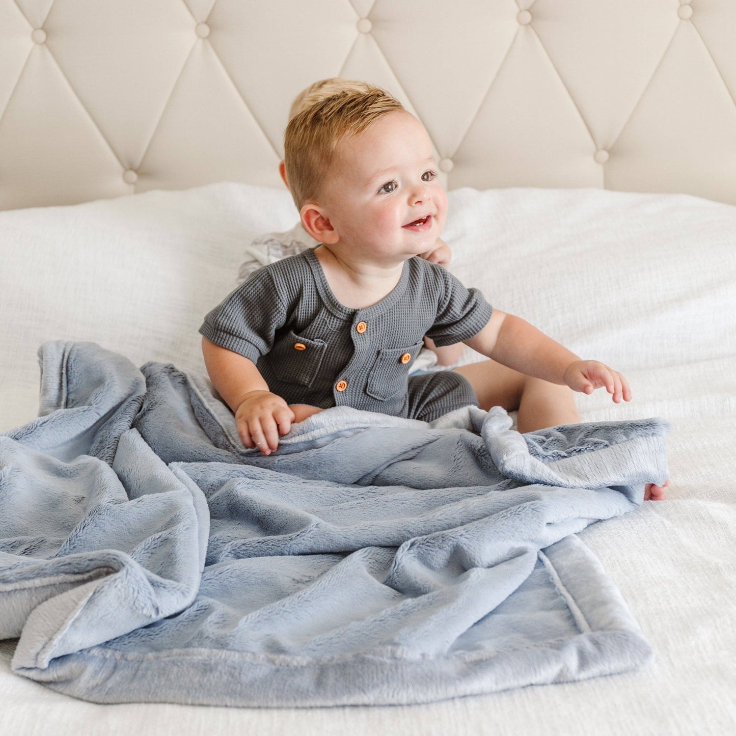 Saranoni - LUSH RECEIVING BLANKETS: Storm Cloud