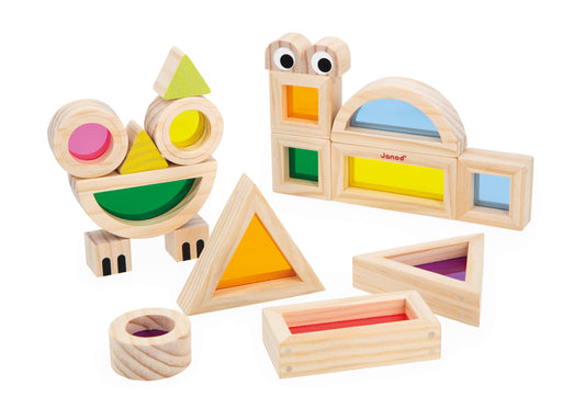 Janod - Sensory Translucent Stacking Blocks