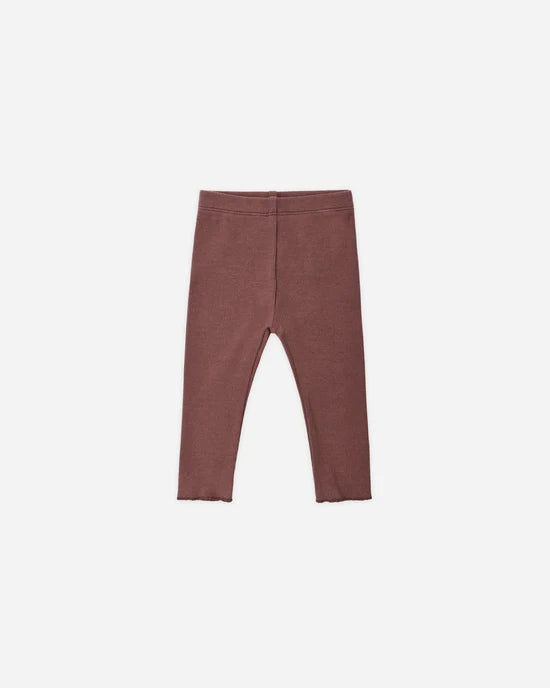 Quincy Mae - Ribbed Legging || Black Cherry