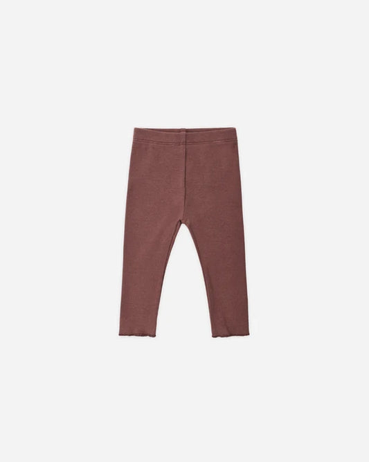 Quincy Mae - Ribbed Legging || Black Cherry