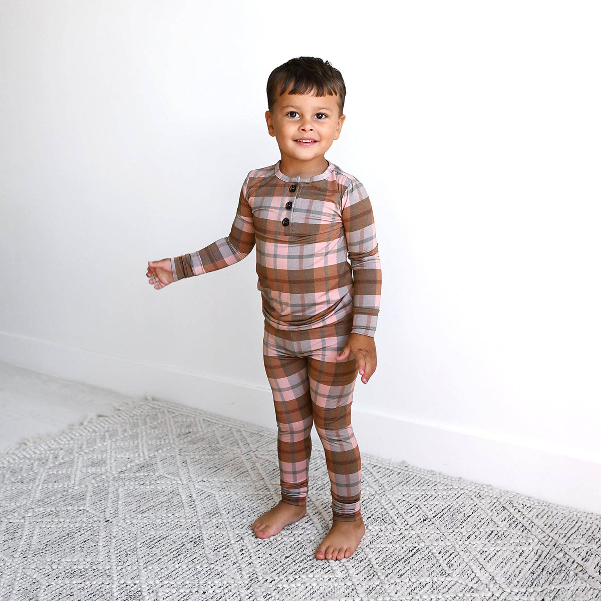 Gigi and Max - Asher TWO PIECE Bamboo Plaid PJ Set