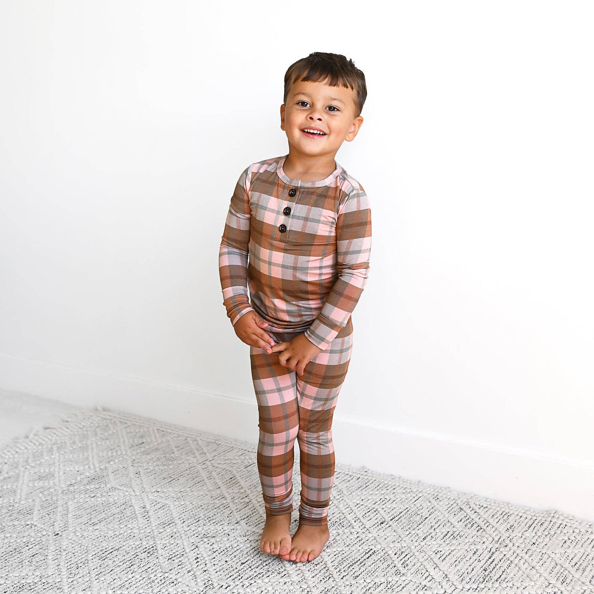 Gigi and Max - Asher TWO PIECE Bamboo Plaid PJ Set