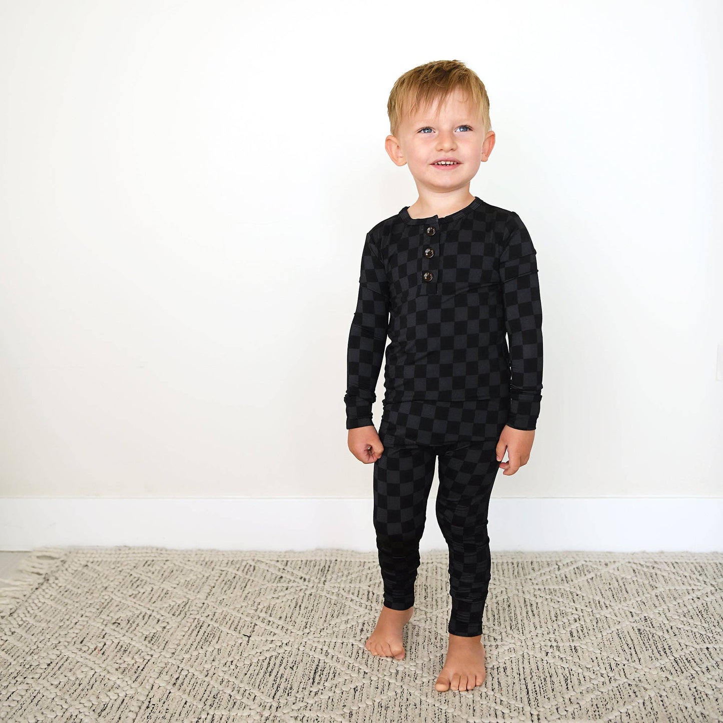 Gigi and Max - Frankie TWO PIECE Bamboo Checks PJ Set