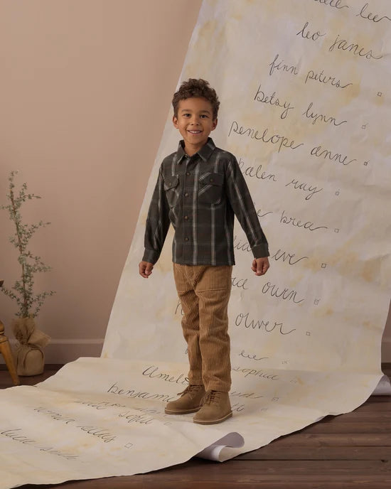 Rylee + Cru - Pocketed Flannel Shirt || Holiday Plaid