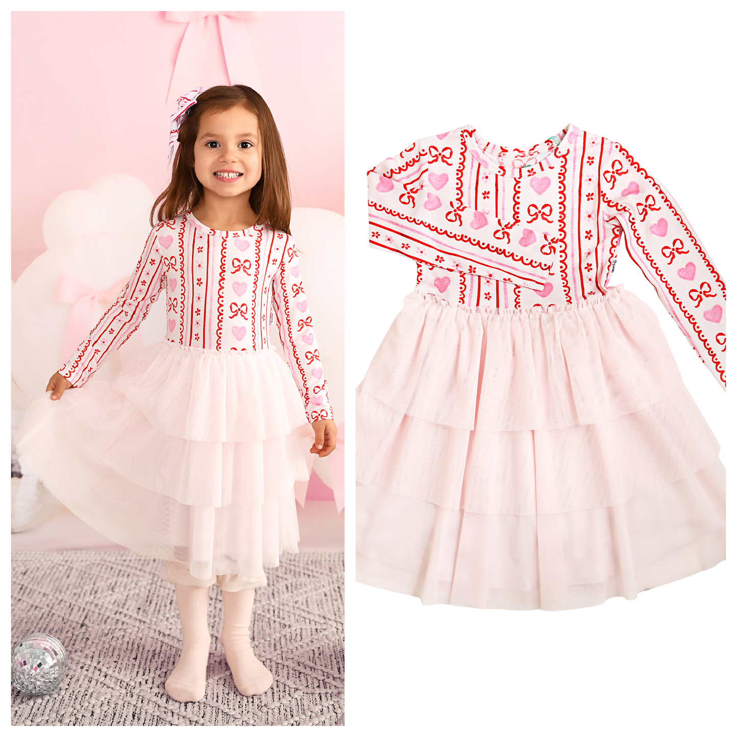 Gigi and Max - Hallie Tulle Tutu Dress Valentines Day Bamboo
