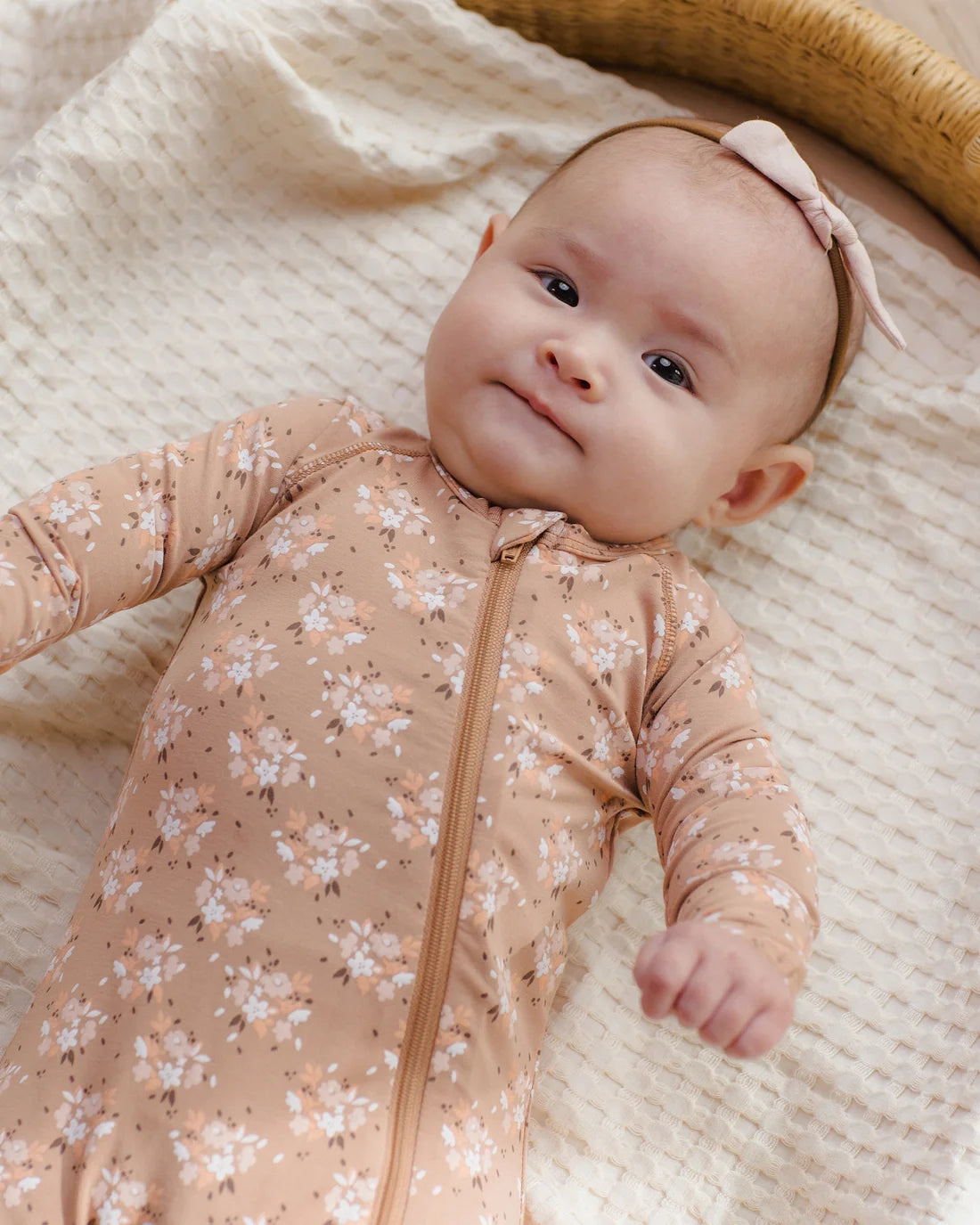 Quincy Mae - Bamboo Zip Footie || Fall Floral
