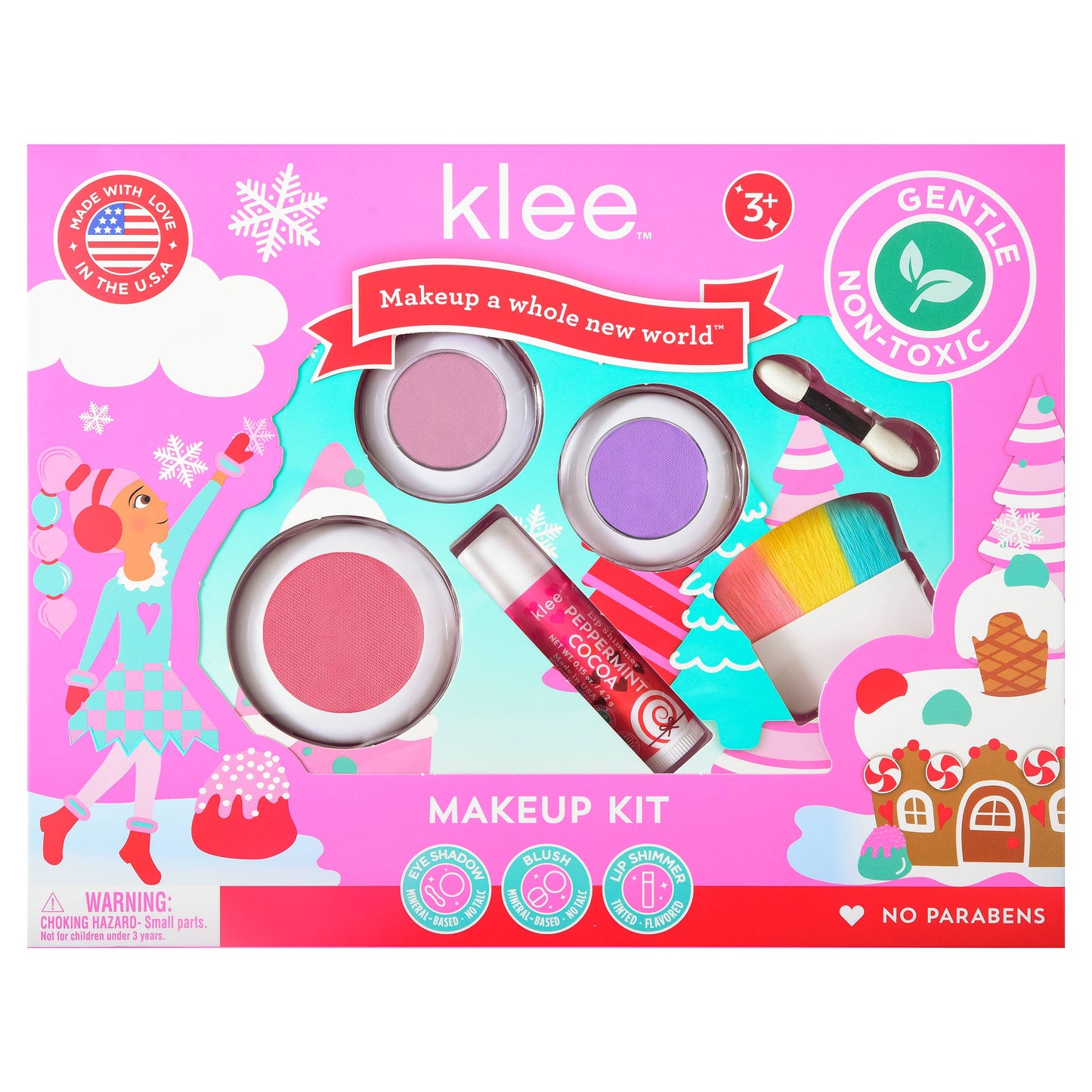 Klee Naturals - Snazzy Santa - Holiday 4PC Mineral Makeup Kit: Sparkly Reineer