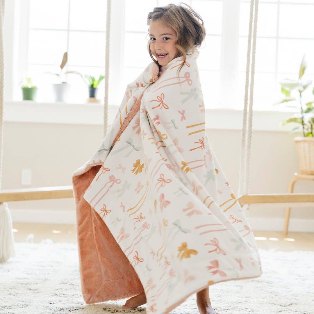 Saranoni - MINKY/LUSH TODDLER BLANKETS: Bows