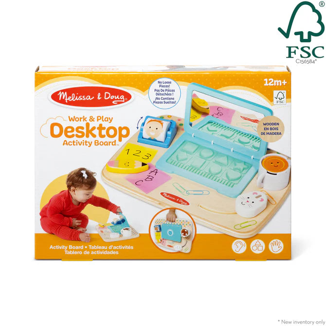 Melissa & Doug - Wooden Work & Play Desktop Activity Board