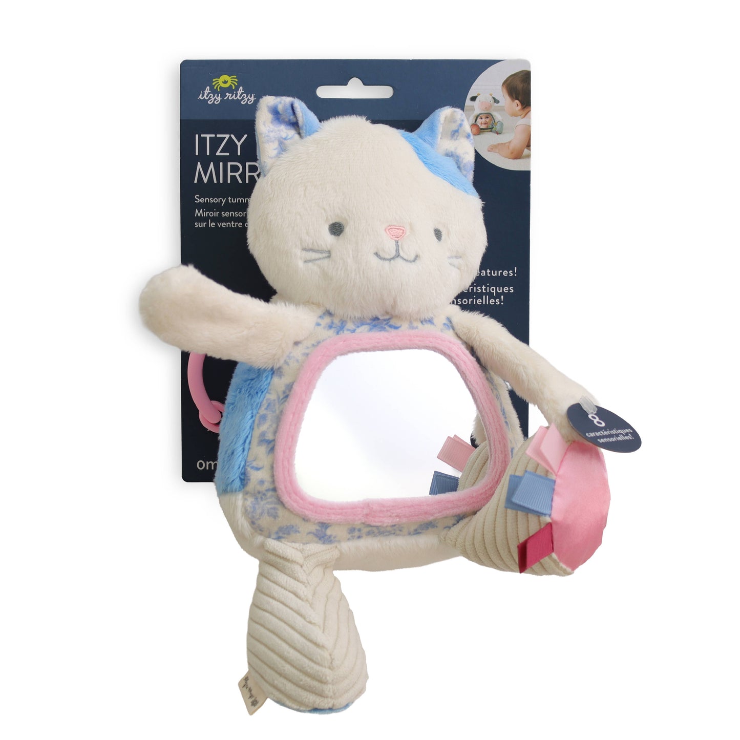 Itzy Ritzy - Itzy Bitzy Mirror™ Sensory Tummy Time Mirror - Kitty