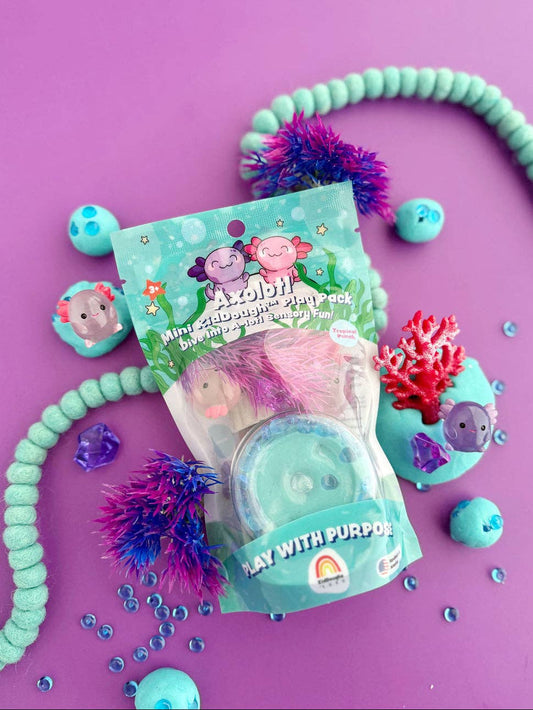 Earth Grown KidDoughs (KidDoughs by EGKD) - Axolotl Mini Play Pack