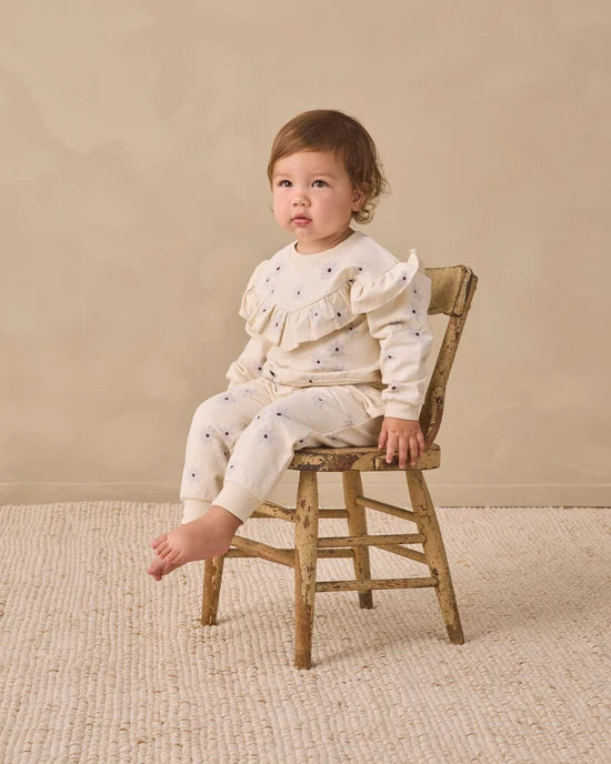 Quincy Mae - Relaxed Fleece Sweatpant || Blue Daisy
