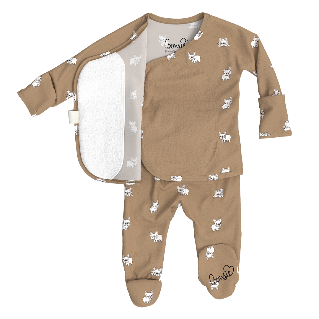 Bonsie Skin to Skin Babywear - Footie - Frenchie