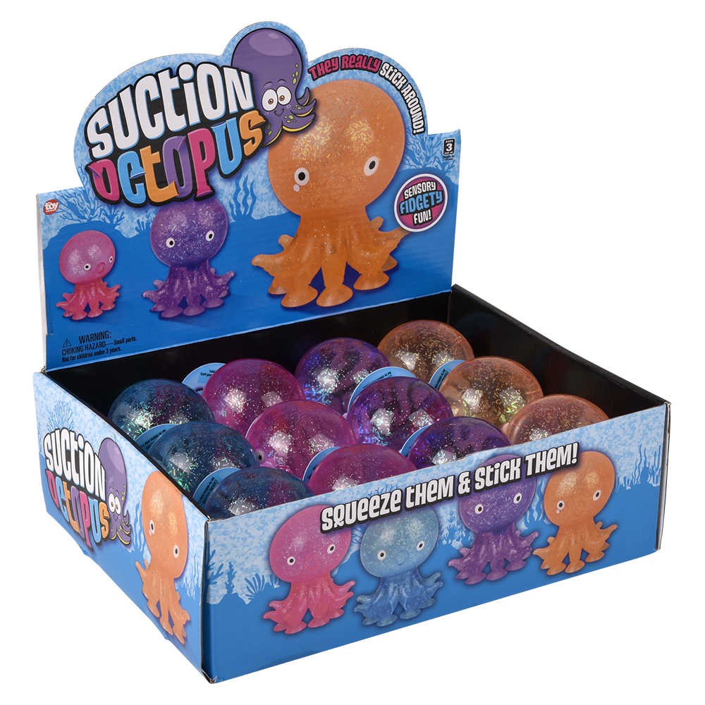 The Toy Network - (T) 3.5" WATER FILLED SUCTION OCTOPUS