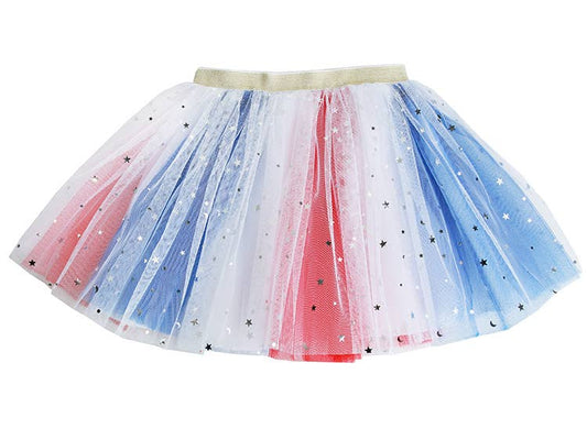 Sparkle Sisters by Couture Clips - Red White and Blue with Stars Tutu